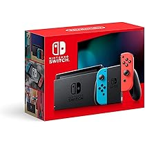 Nintendo Switch with Neon Blue and Neon Red Joy Con : Amazon.sg